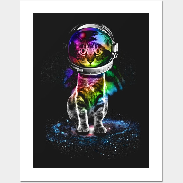 Cosmos Kitten Wall Art by clingcling